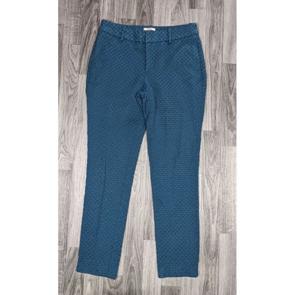 (3/$35) Merona Womens Size 2 Green Classic Stretch Geometric Cropped Pants